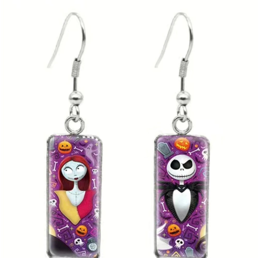 Nightmare Before Christmas Drop Earrings Jack Skellington Sally
Disney NEW